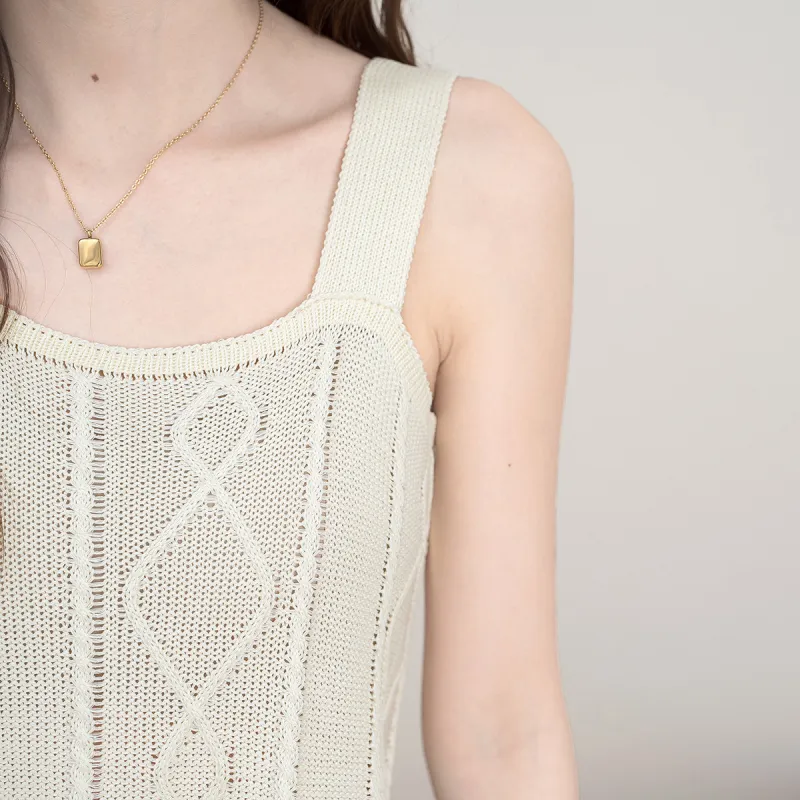 FAWENXIANGZI Tank Tops Women's Beige Yellow-5