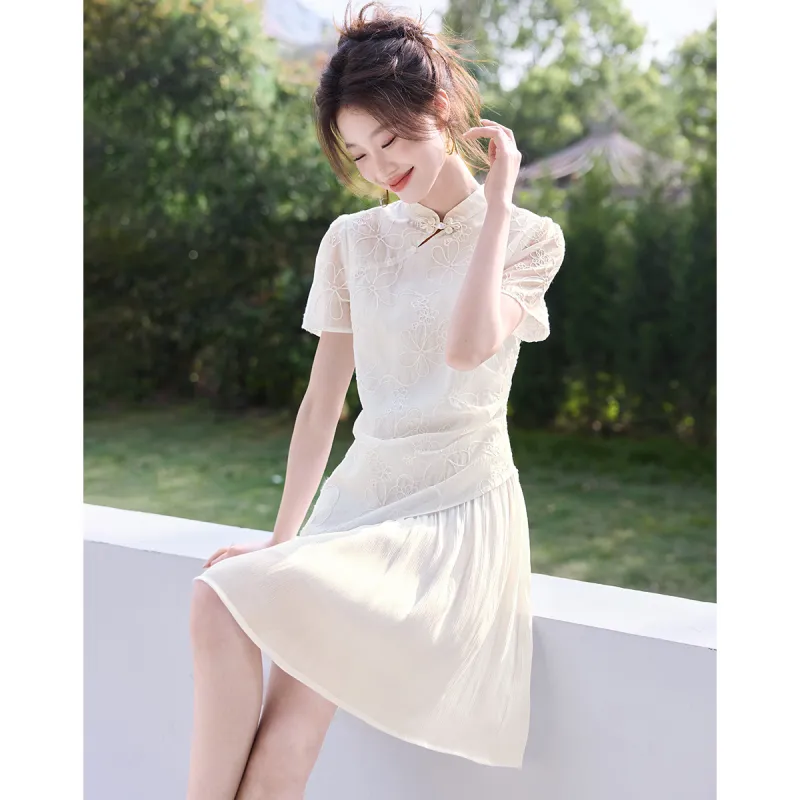 Mo Han Yi Mei Short Sleeved Dress Women's-4