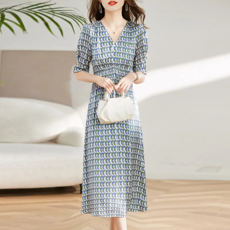 Hang Yi Court Short Sleeved Dress Women's-1