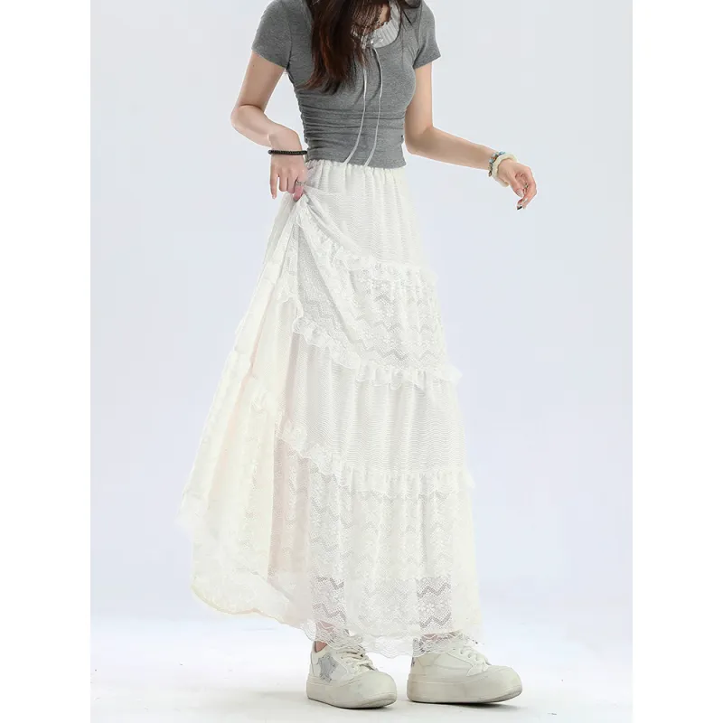 YINLEI Casual Long Skirt Women's-1