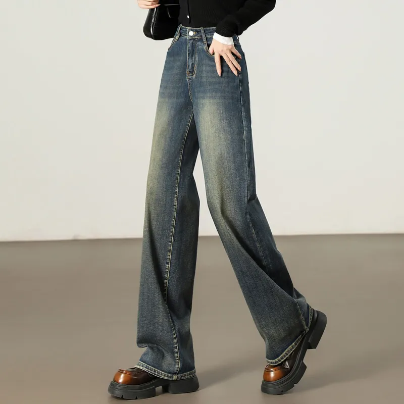 FAWENXIANGZI Jeans Women's Denim Blue-5