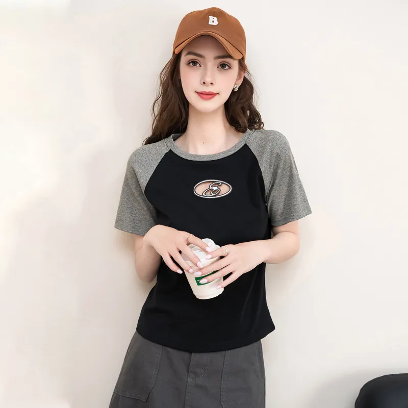 FAWENXIANGZI Raglan Sleeve T Shirt Women's-3