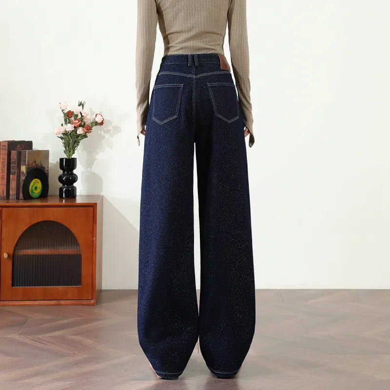 FAWENXIANGZI Jeans Women's Dark Blue-6