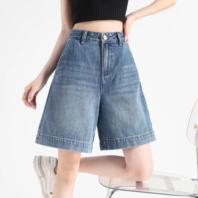 FAWENXIANGZI Denim Shorts Women's-2