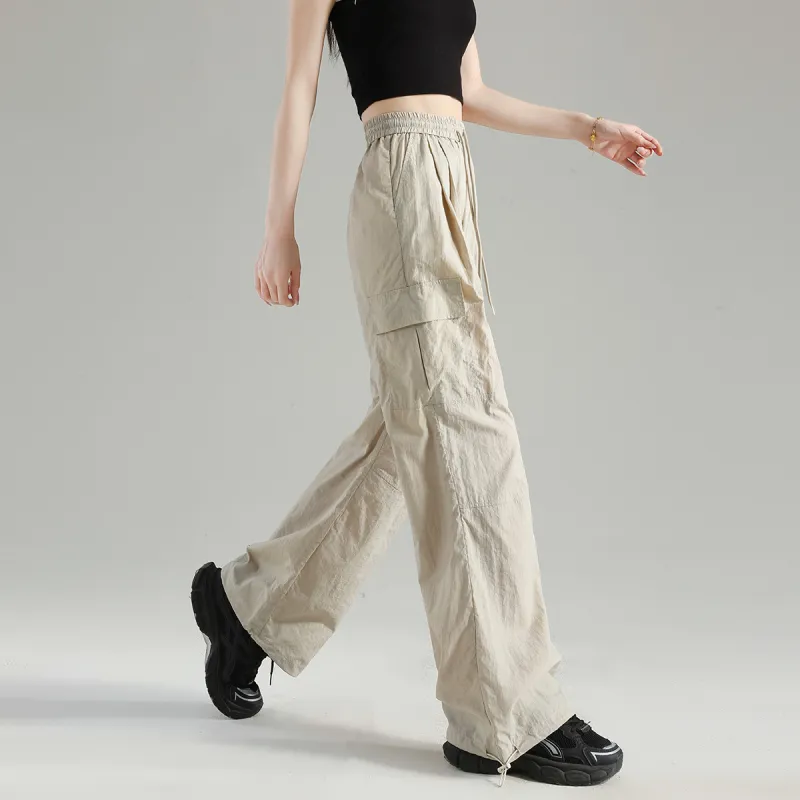 Tonlion Cargo Pants Women's Apricot Gray-5