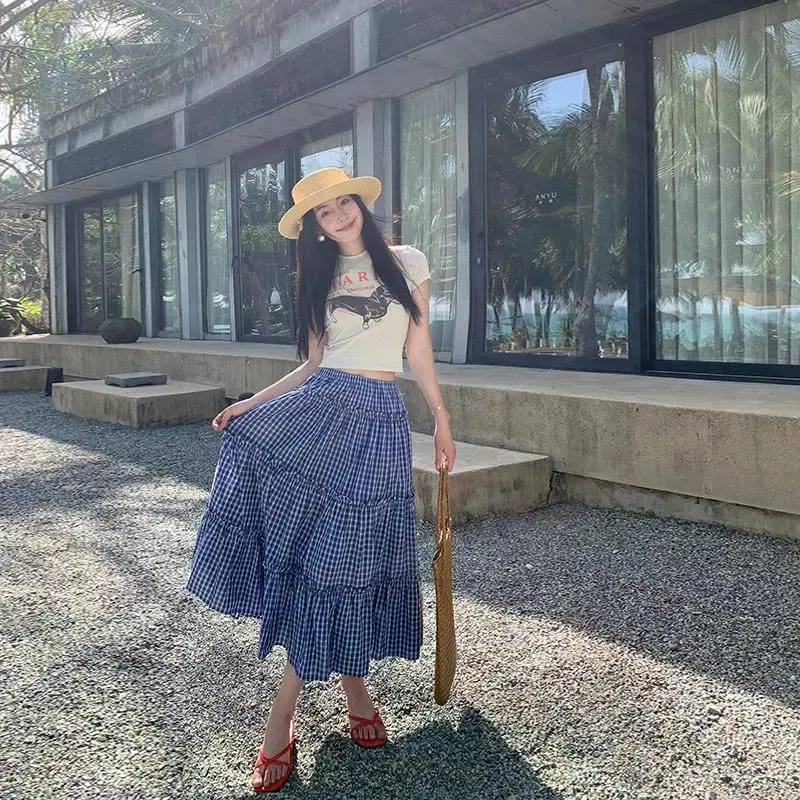 YINLEI Casual Long Skirt Women's-2