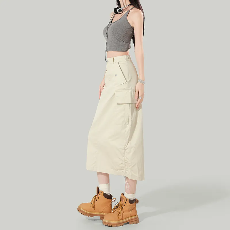 YINLEI Casual Long Skirt Women's-4