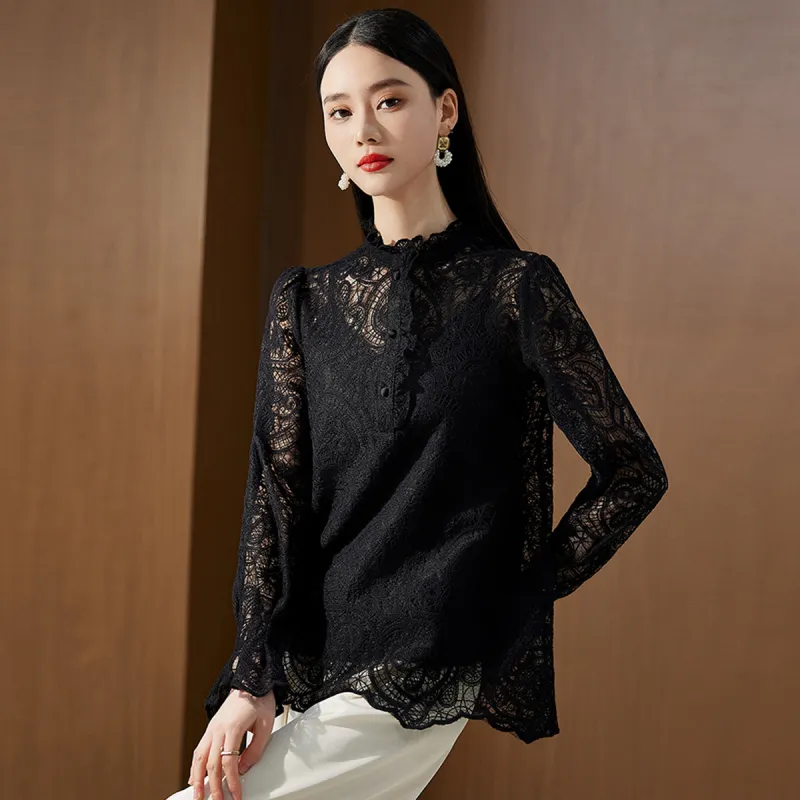 Hang Yi Court Shirts Women's Black-1