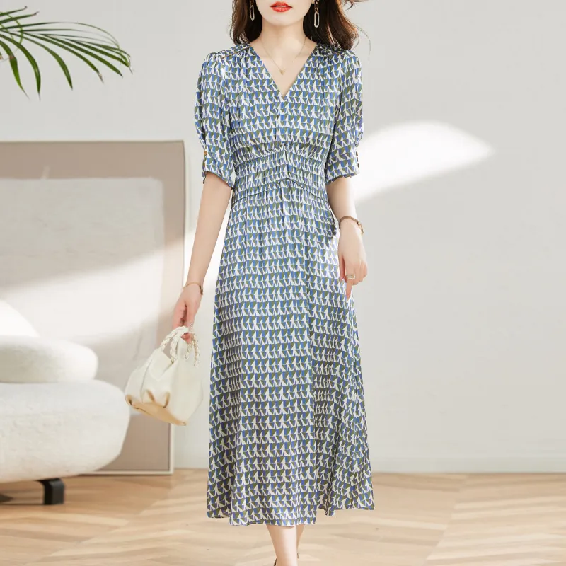 Hang Yi Court Short Sleeved Dress Women's-4