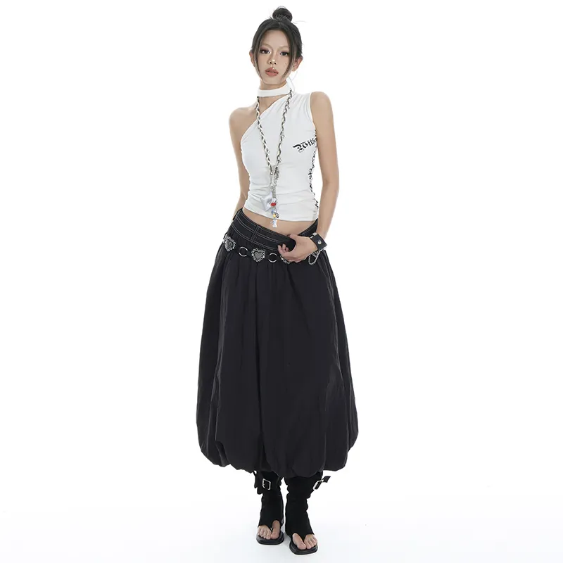 YINLEI Denim Long Skirt Women's-2