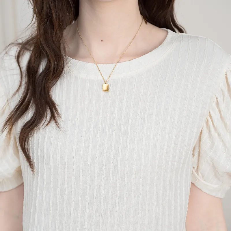 FAWENXIANGZI Puff Sleeve T Shirt Women's-3