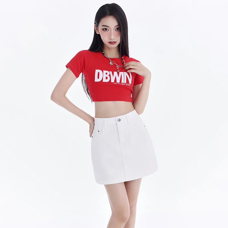 YINLEI Denim Short Skirts Women's-3