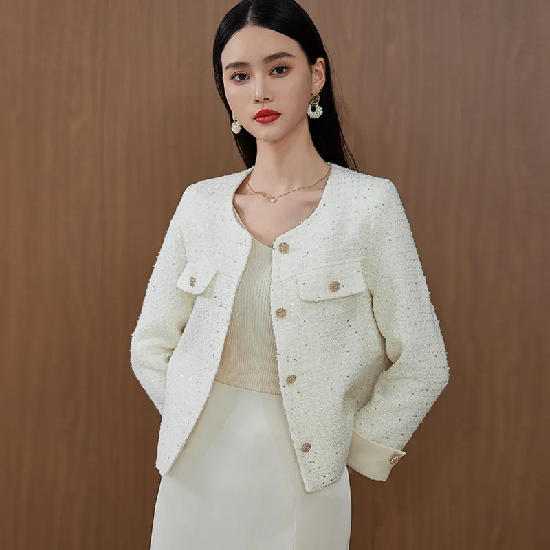 Hang Yi Court Jackets Women's Ecru-5