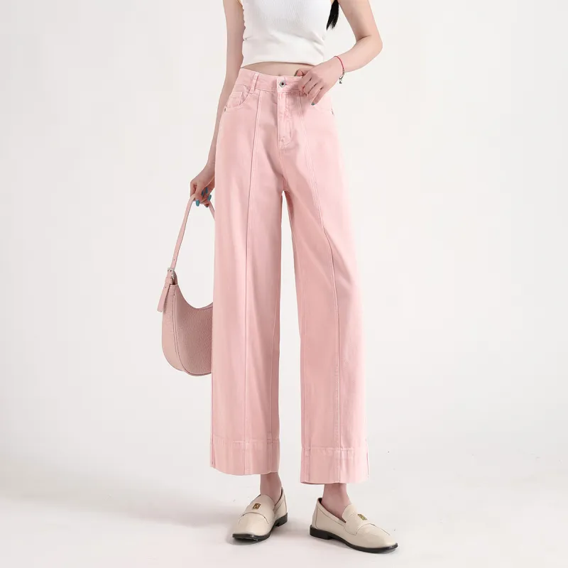 FAWENXIANGZI Jeans Women's Pink-7