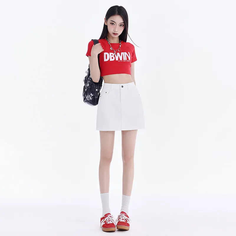 YINLEI Denim Short Skirts Women's-2