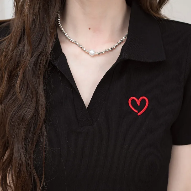 FAWENXIANGZI Polo Shirt Women's-0