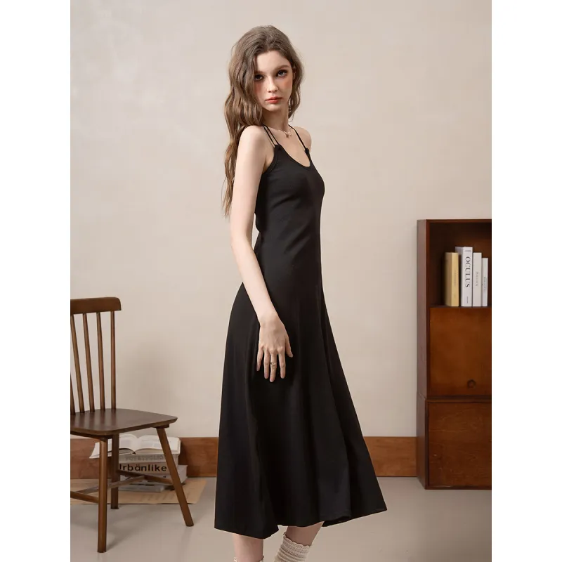 BANANA BABY Slip Dresses Women's Black-3