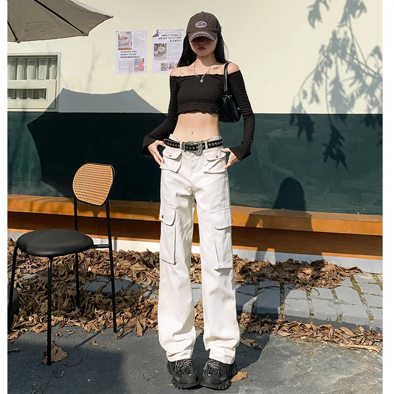 MPOX Cargo Pants Women's White-1