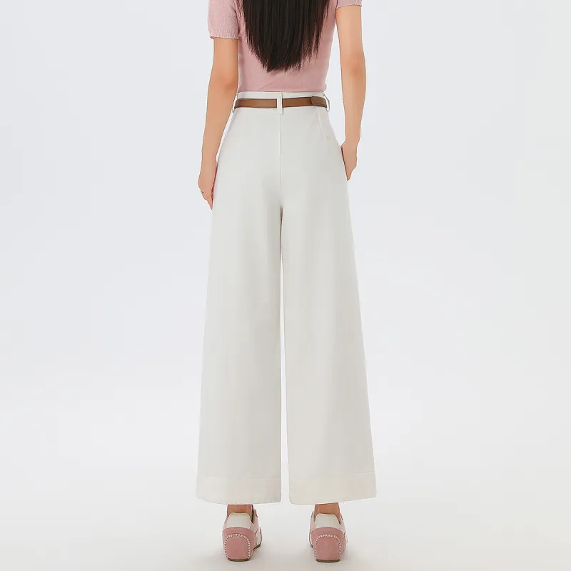 FAWENXIANGZI Jeans Women's White-5