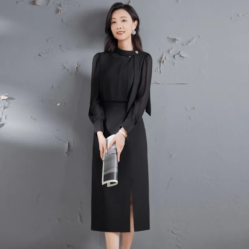 Hang Yi Court Long Sleeved Dress Women's-2