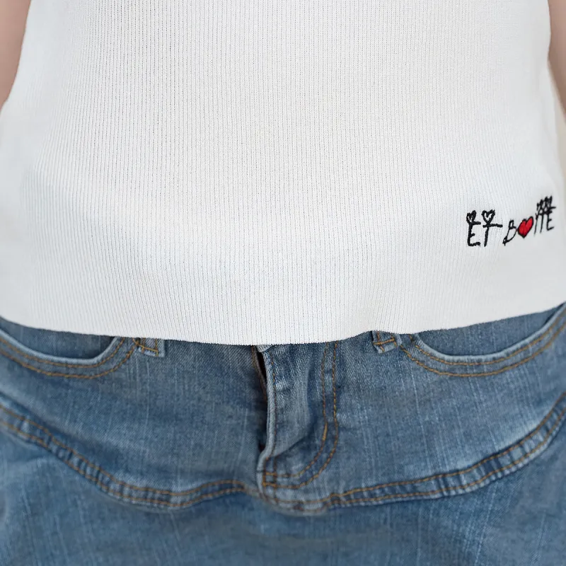 FAWENXIANGZI Tank Tops Women's White-5