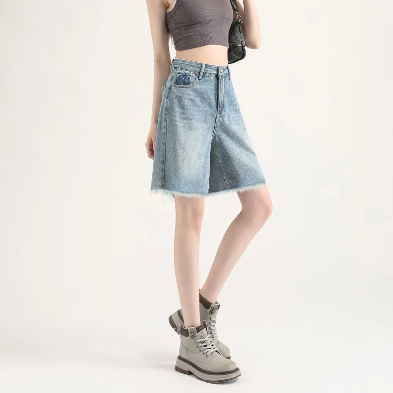 FAWENXIANGZI Denim Shorts Women's-6