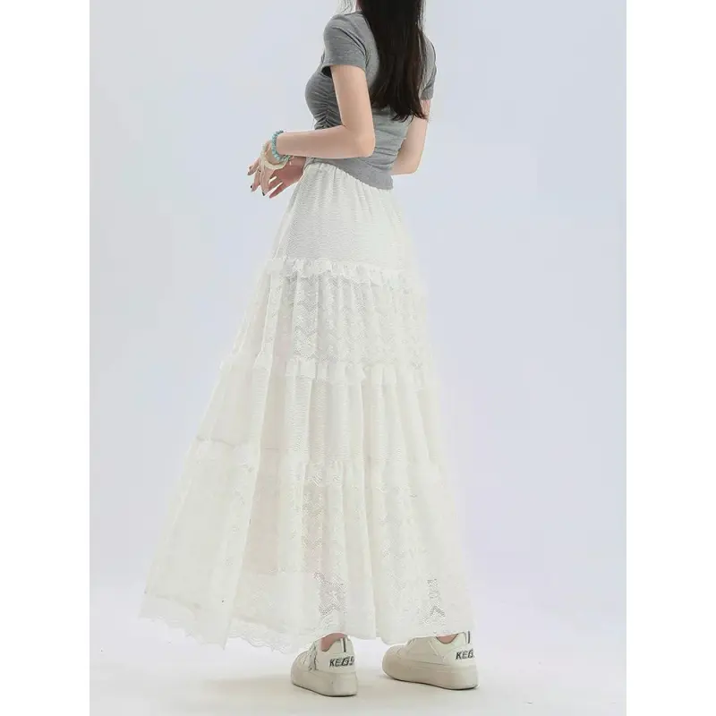 YINLEI Casual Long Skirt Women's-5