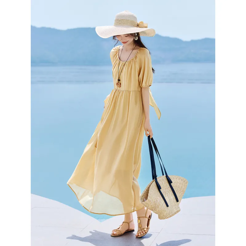 Mo Han Yi Mei Long Sleeved Dress Women's-3