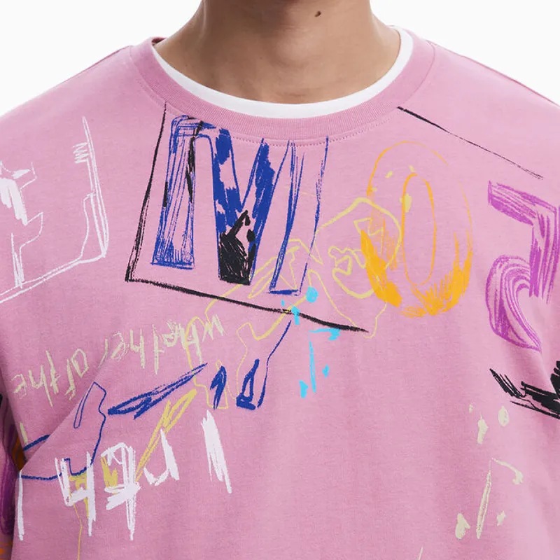Desigual T Shirts Men Pink-1