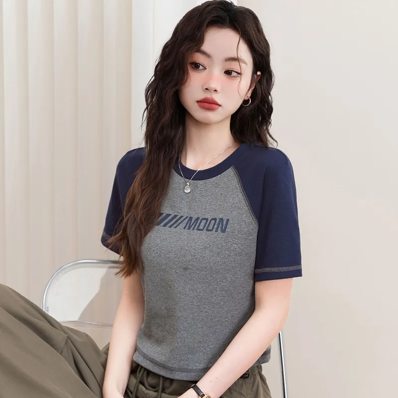 FAWENXIANGZI Raglan Sleeve T Shirt Women's-4
