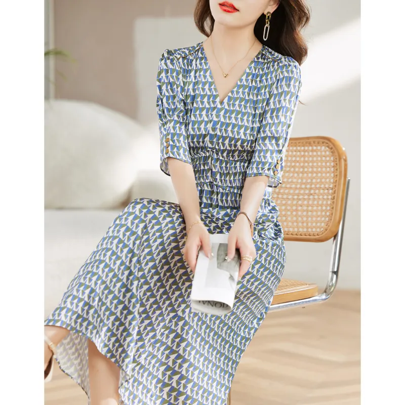Hang Yi Court Short Sleeved Dress Women's-3