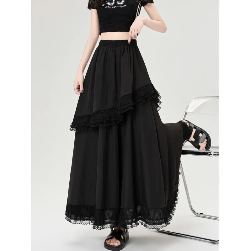 YINLEI Casual Long Skirt Women's-2