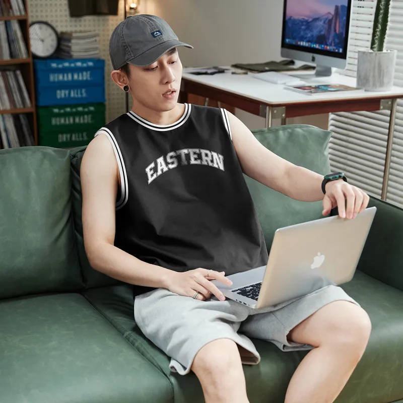 Tonlion Tank Tops Men Black-3