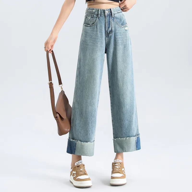 FAWENXIANGZI Jeans Women's Blue-7