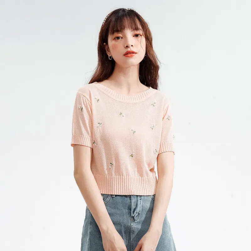 FAWENXIANGZI Knitwear Women's Pink-8