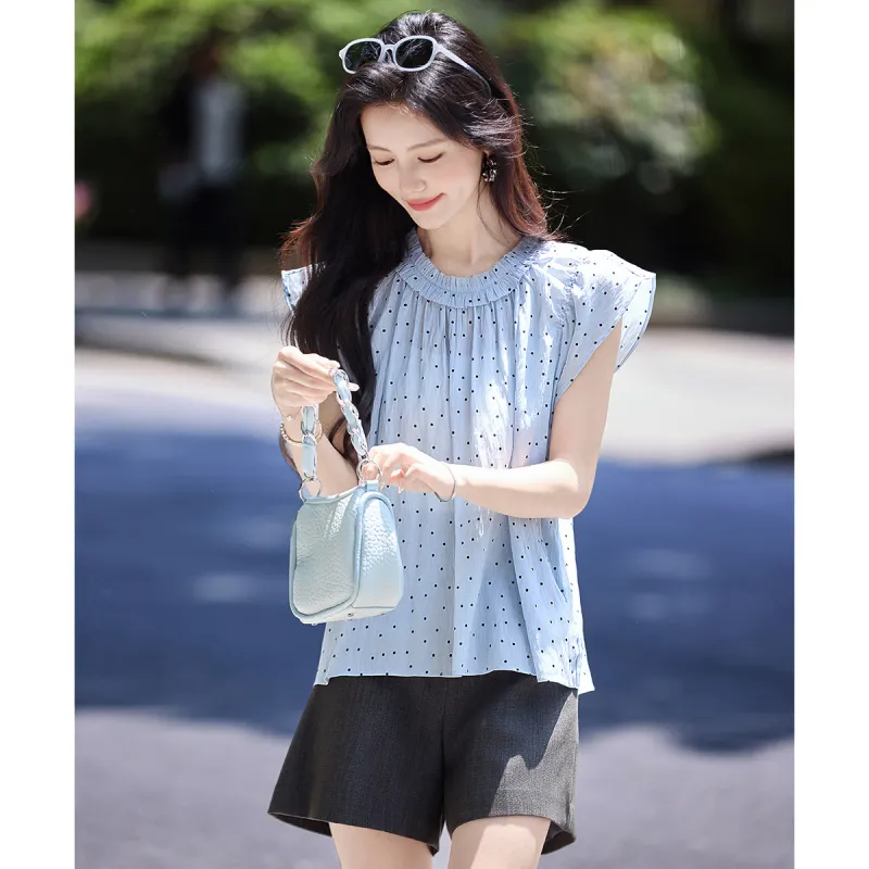 Still quiet Shirts Women's Blue-3