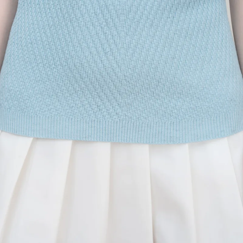 FAWENXIANGZI Tank Tops Women's Light Blue-5