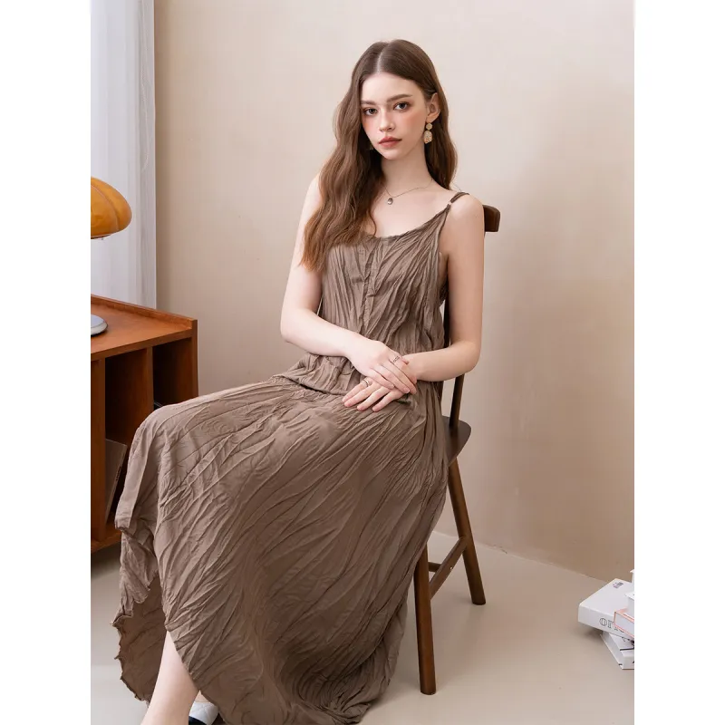 BANANA BABY Slip Dresses Women's Khaki-4