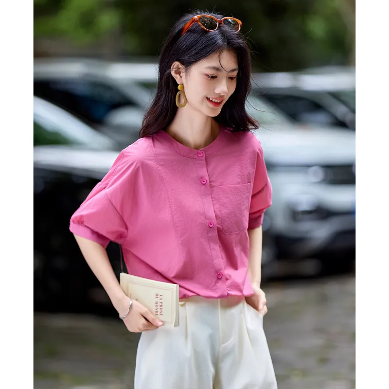 Still quiet Shirts Women's Fuchsia-2