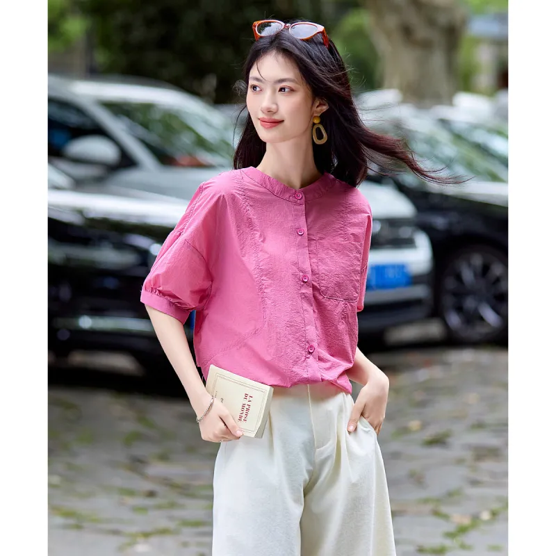 Still quiet Shirts Women's Fuchsia-0