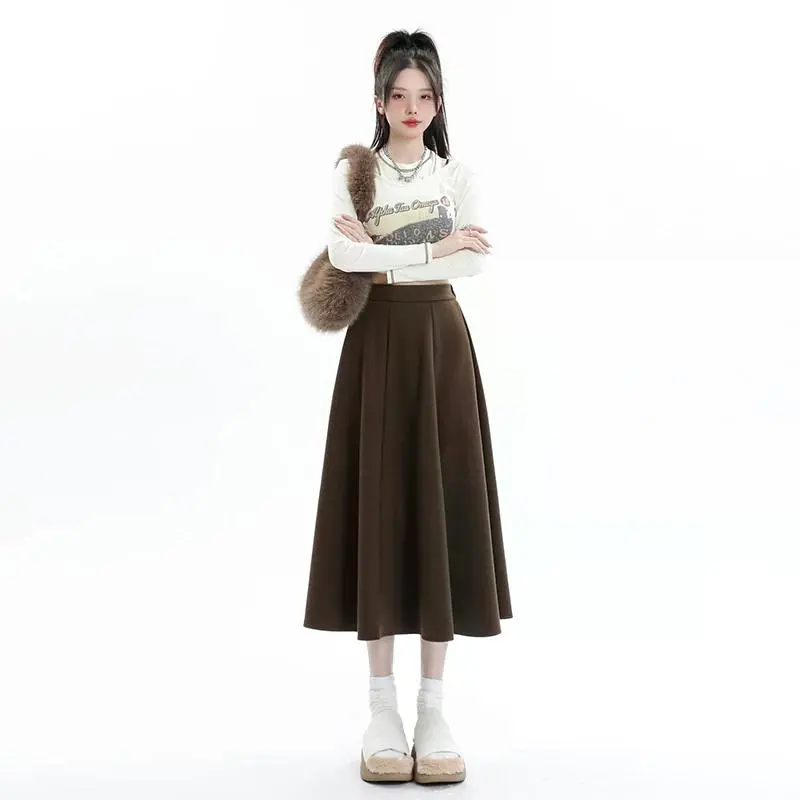 YINLEI Knit Long Skirts Women's-1