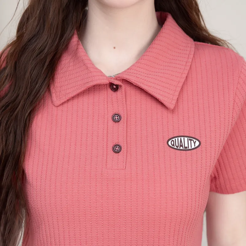 FAWENXIANGZI Polo Shirt Women's-1