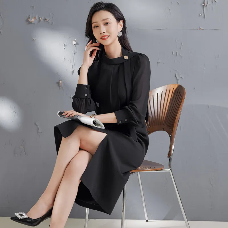 Hang Yi Court Long Sleeved Dress Women's-7