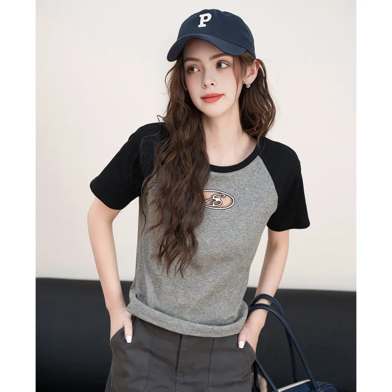 FAWENXIANGZI Raglan Sleeve T Shirt Women's-2
