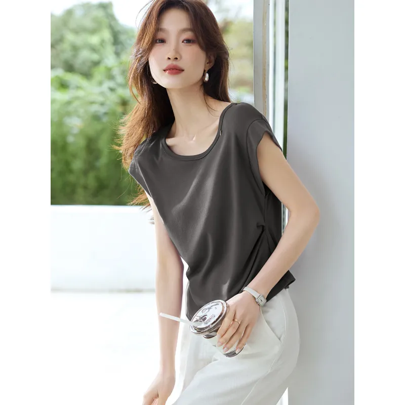Mo Han Yi Mei Flutter Sleeve T Shirt Women's-1