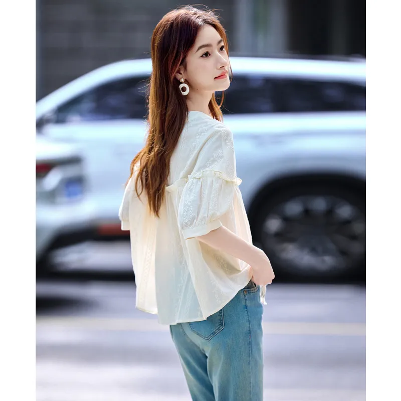 Still quiet Shirts Women's Beige-4
