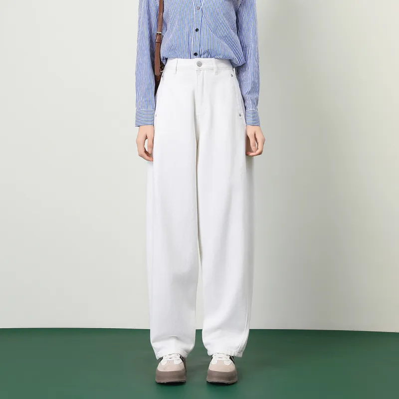 FAWENXIANGZI Jeans Women's White-3