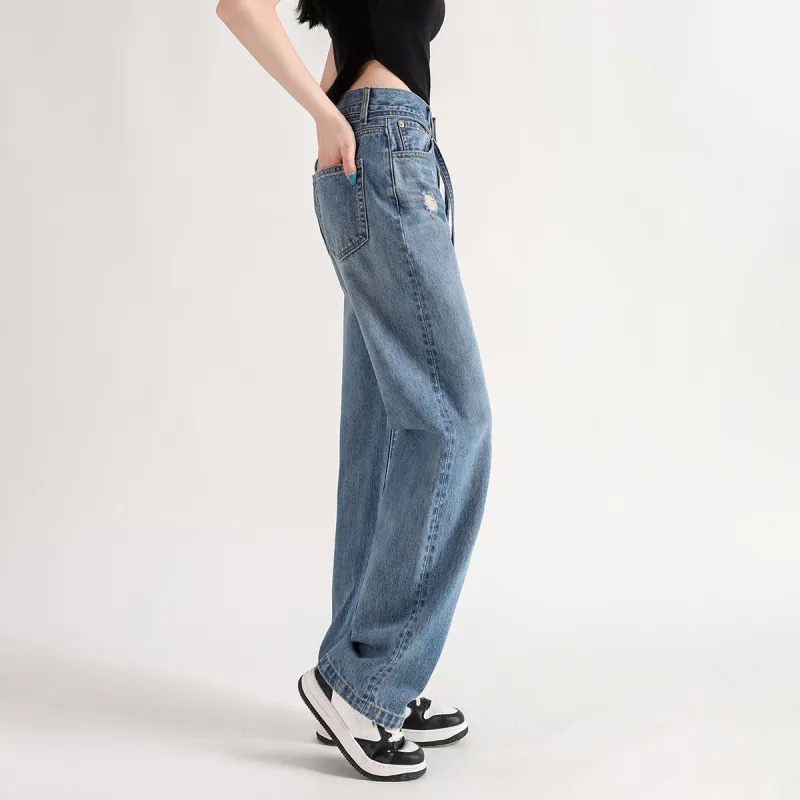 FAWENXIANGZI Jeans Women's Blue-10