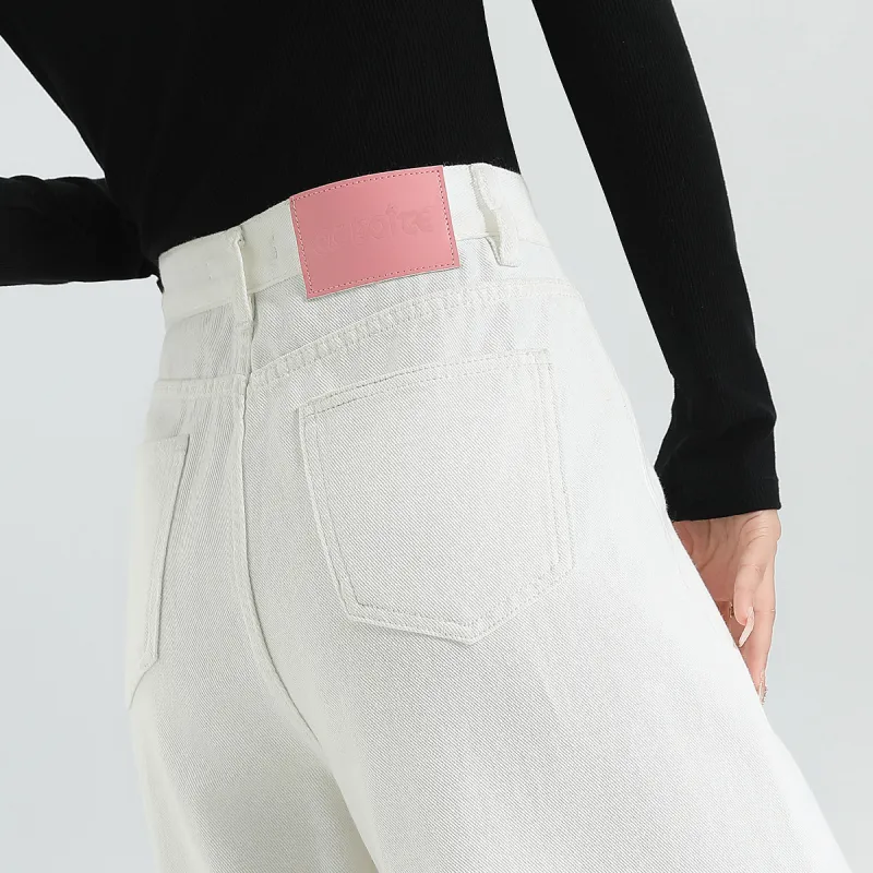 FAWENXIANGZI Jeans Women's White-9