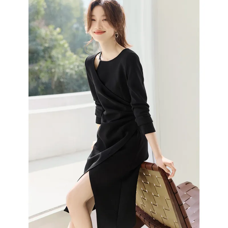Mo Han Yi Mei Long Sleeved Dress Women's-1